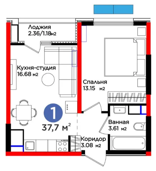 1-комн