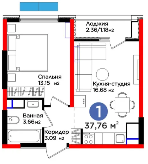 1-комн