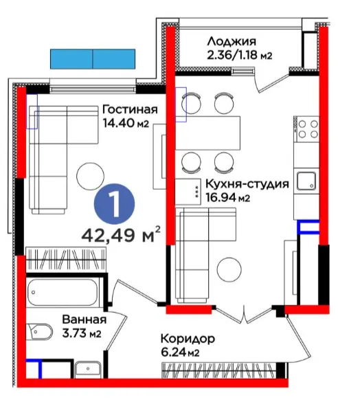 1-комн