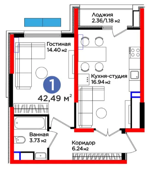 1-комн
