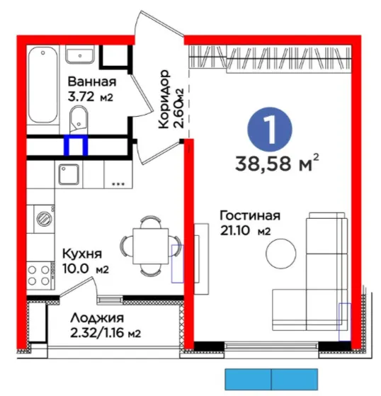 1-комн