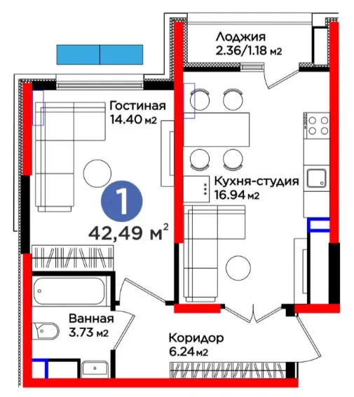 1-комн
