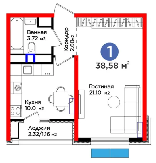 1-комн