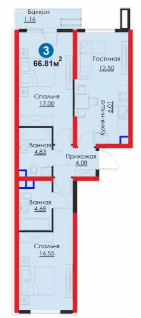 3-комн