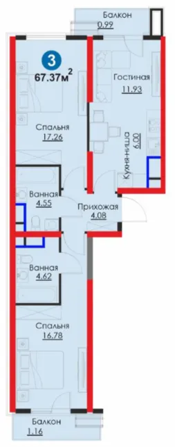 3-комн