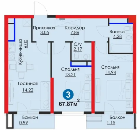 3-комн