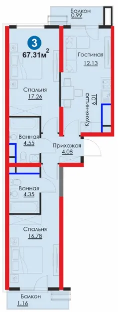 3-комн