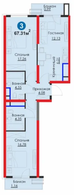 3-комн