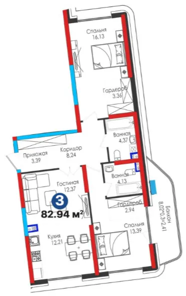 3-комн