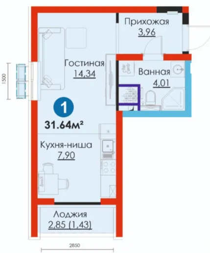 1-комн
