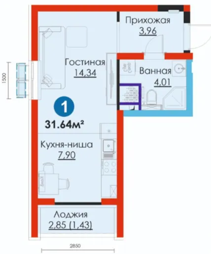 1-комн