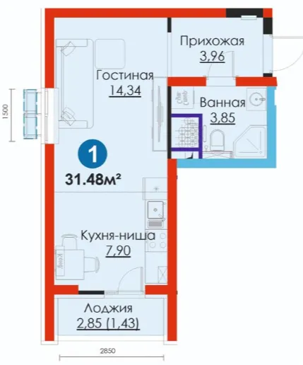1-комн