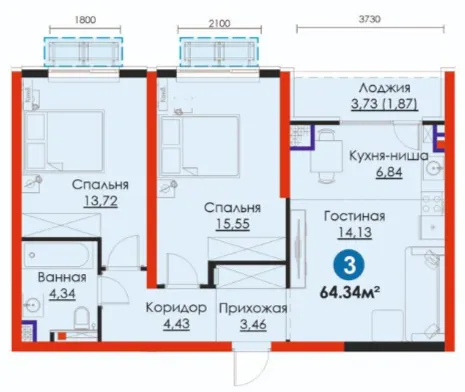3-комн
