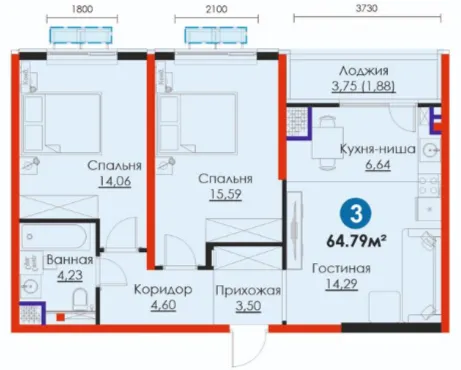 3-комн