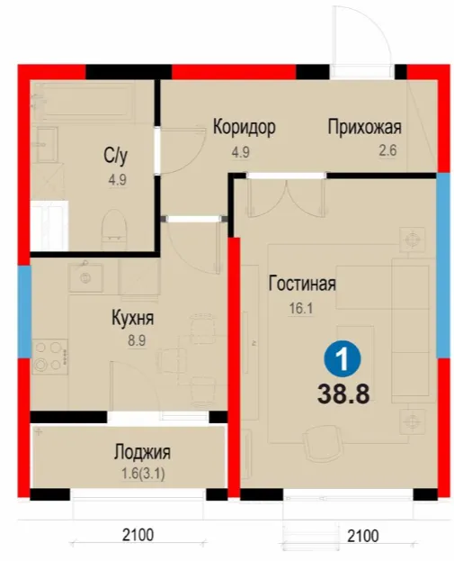 1-комн