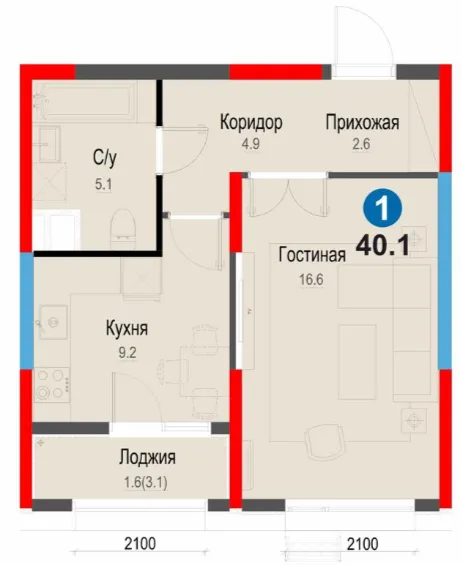 1-комн