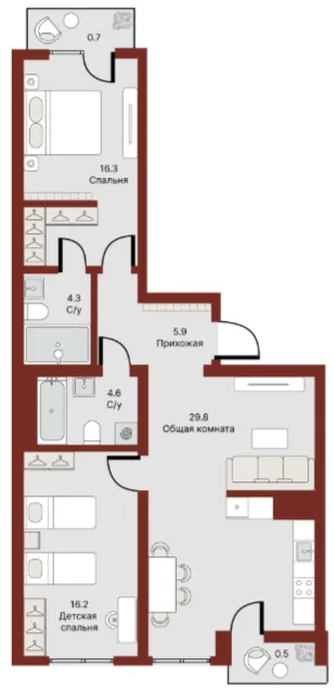 3-комн