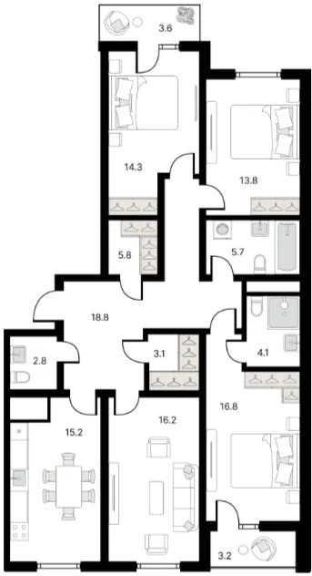 4-комн