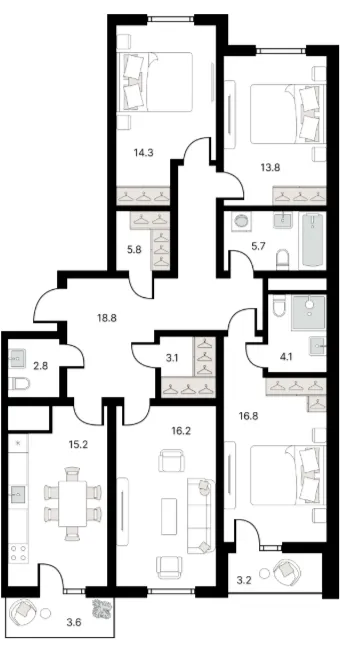 4-комн