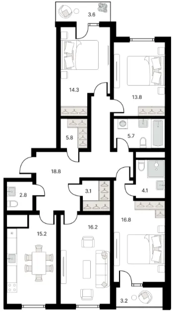 4-комн