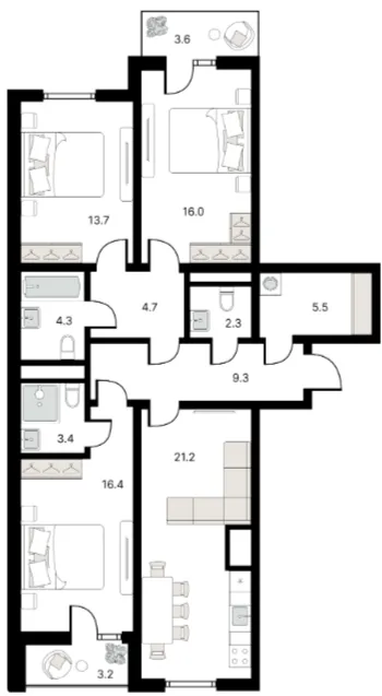 4-комн