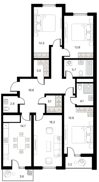 4-комн