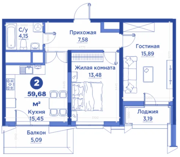 2-комн