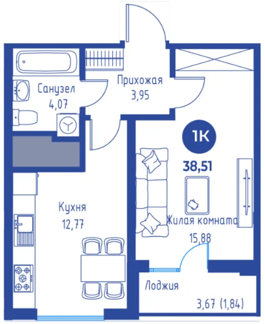 1-комн