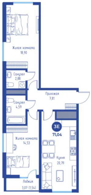 3-комн