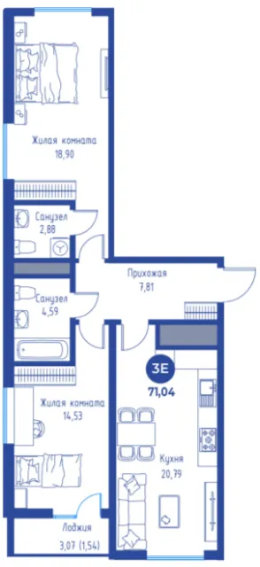 3-комн