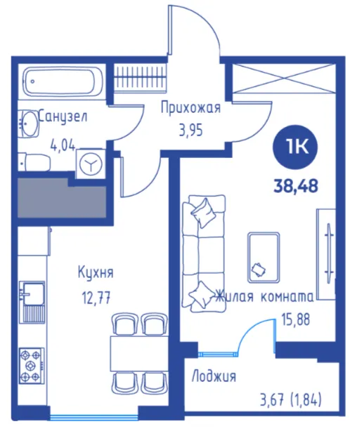 1-комн