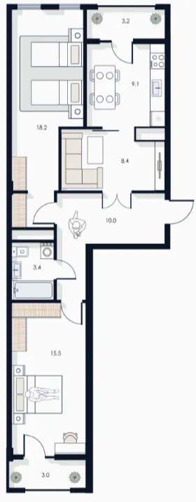 3-комн