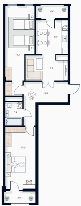 3-комн