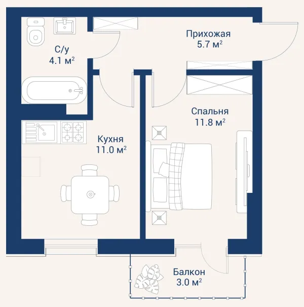 1 к. M